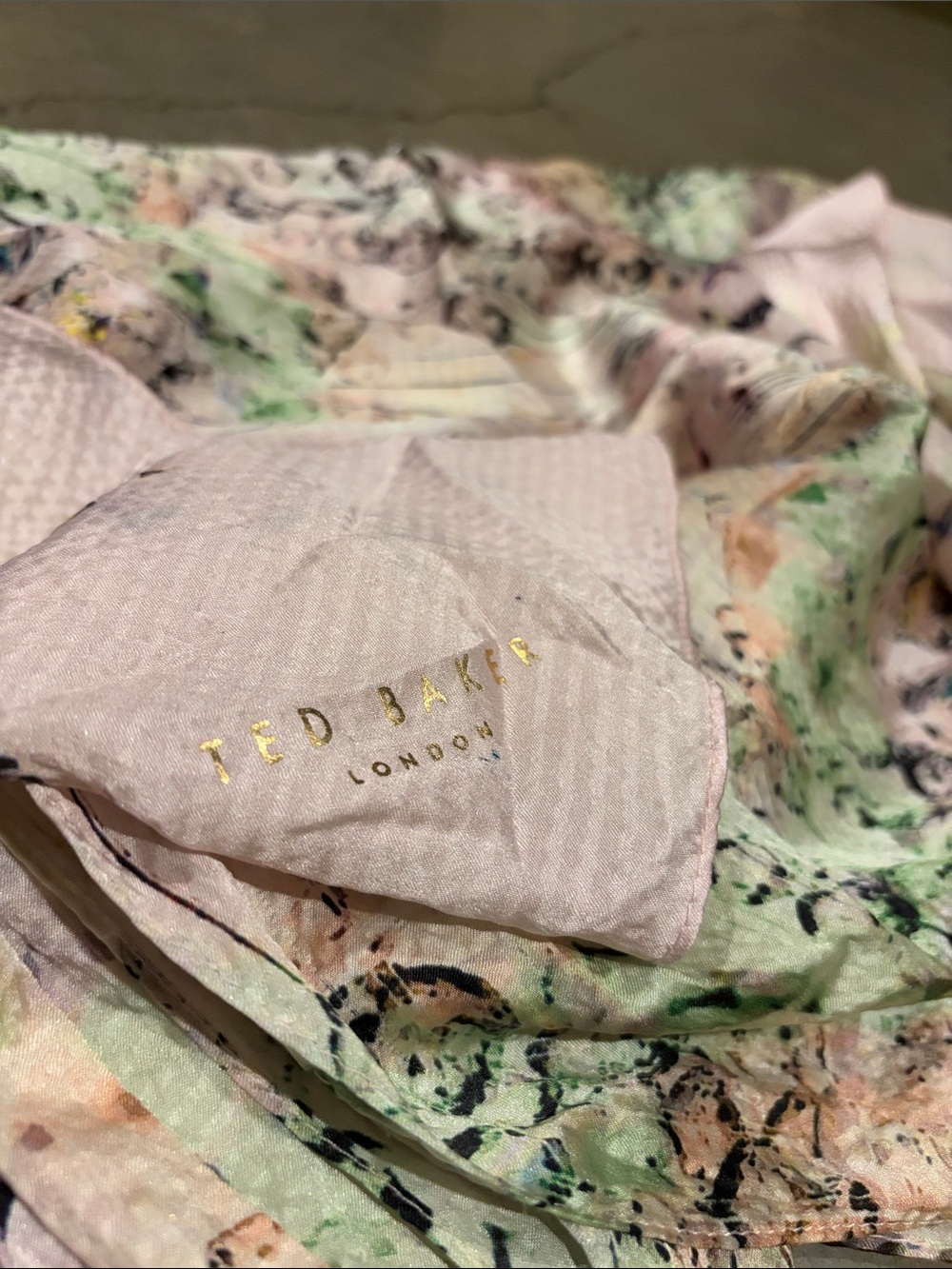 Ted Baker Pastel Floral Scarf in Pink, Mint and Peach